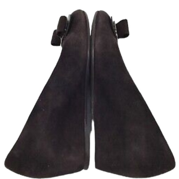 STUART WEITZMAN Beaudelair Brown Suede Wedge Shoes Size 7.5 - Picture 5 of 12